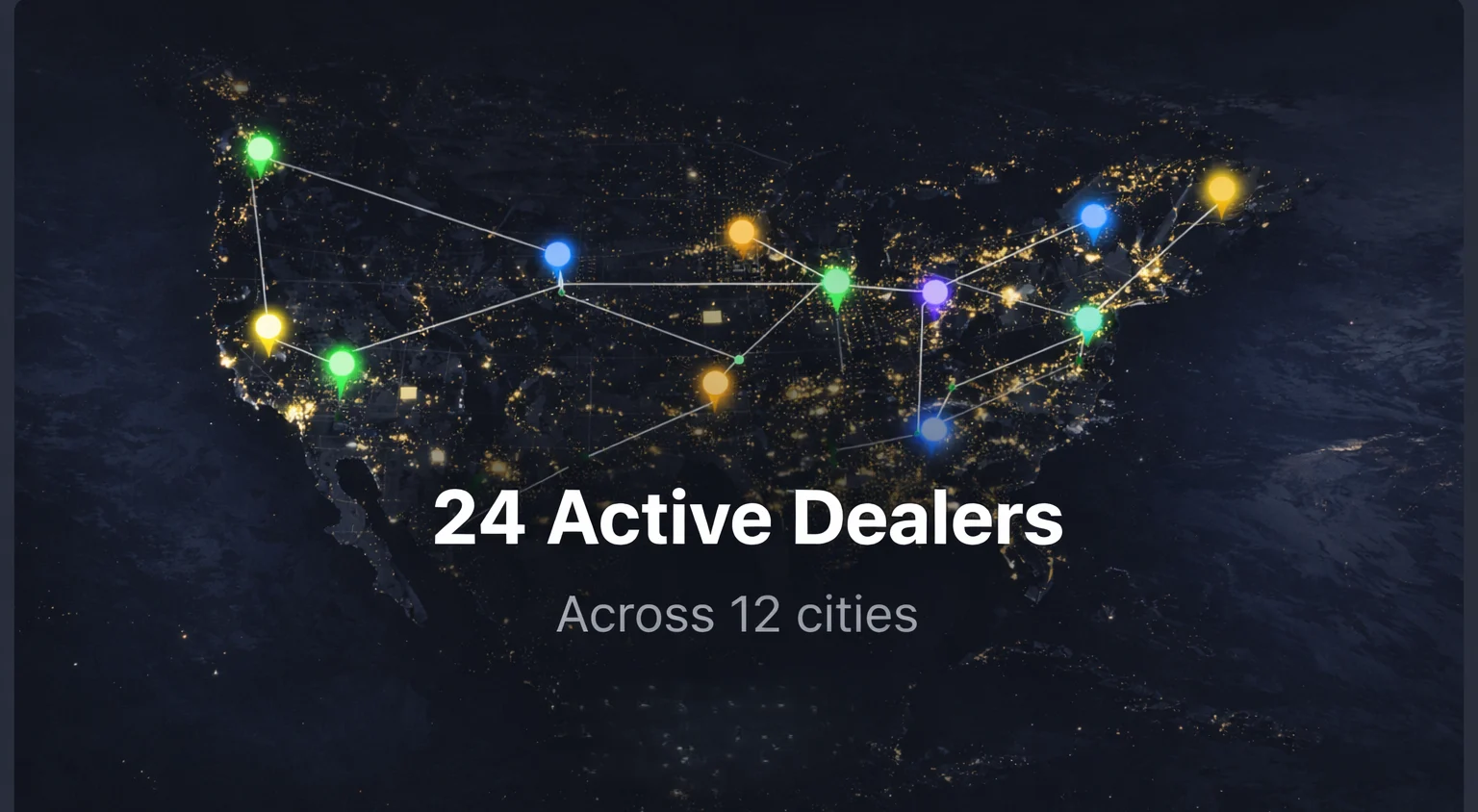 Live Dealer Network Map